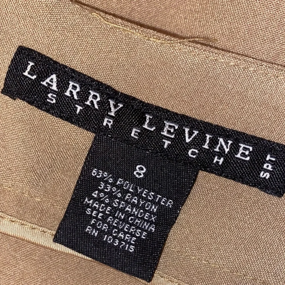 LARRY LEVINE Vintage Midi A-Line Flared Skirt in TAN/TAUPE Size 8 - Picture 3 of 4